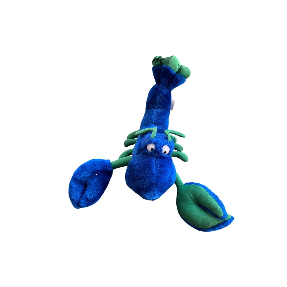 Vintage Blue and Green Lobster Plush Stuffed Animal Sea Creature 14 Inch